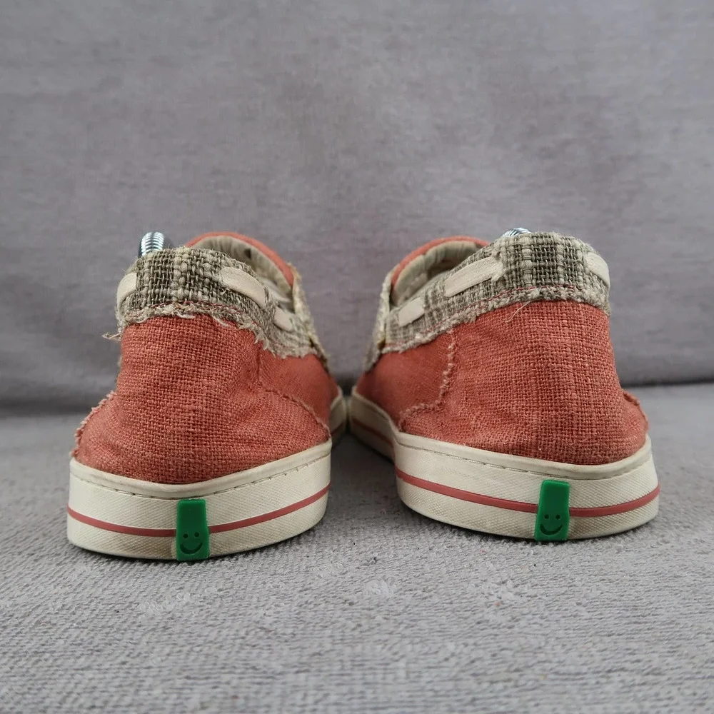 Sanuk Shoes Mens 9 Bisque Moc Toe Lace Up Boat Shoe Sneakers Casual_4